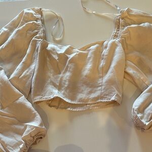 Forever 21 Cream Puff Sleeve Blouse